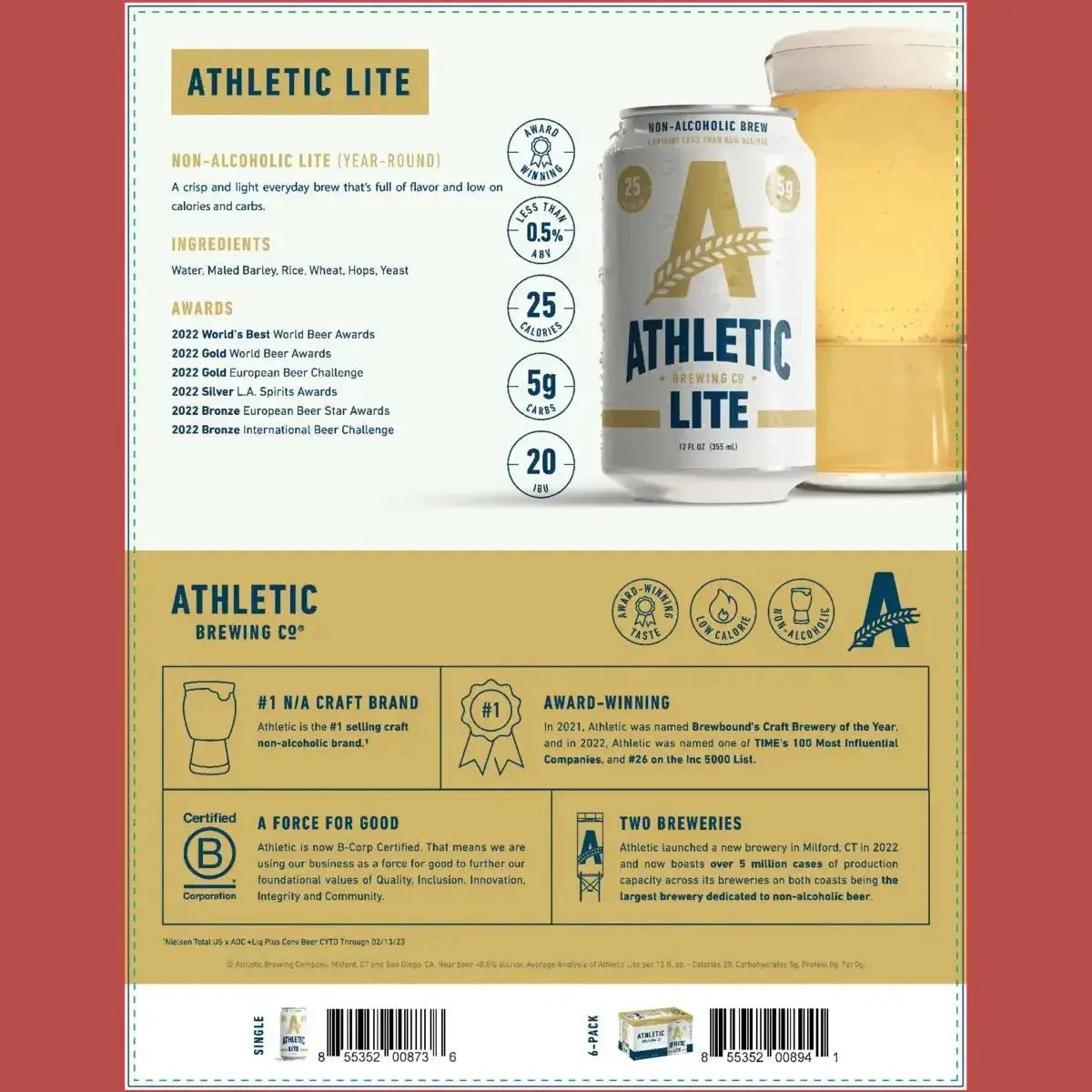 ATHLETIC LITE-NON-ALCOHOLIC BEER